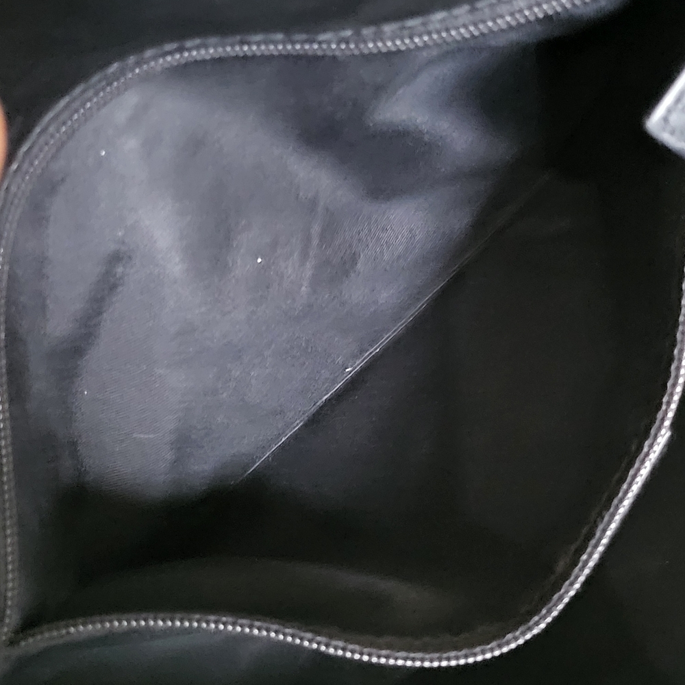 Gucci Black GG Canvas Monogram and Leather Shoulder Bag..Authentic w/ COA... - Picture 13 of 16